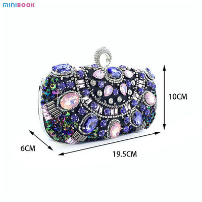 Style Evening Bag Handmade Bags Spherical Round Beaded Flowers Ladies Peal Party Bag