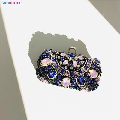 Style Evening Bag Handmade Bags Spherical Round Beaded Flowers Ladies Peal Party Bag