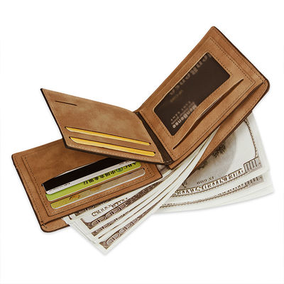 Custom Men's Slim Money Clip Card Holder Wallet with Open Closure and Unique Pattern