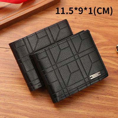 Polyester Lining Classic Men Wallets Short Fashion Coin Pocket Card Holder Male Purse