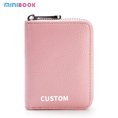 Rfid PU Leather Multi-position Credit Card Holder for Men's and Women's Zipper Wallet
