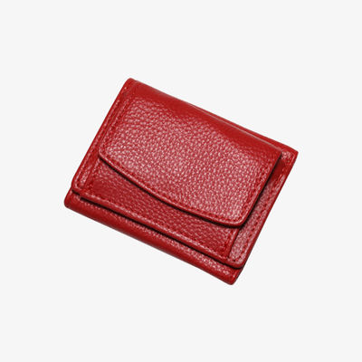 PU Leather Women Short Wallet with Multi Slot Card Holder and Girls Mini Coin Purse