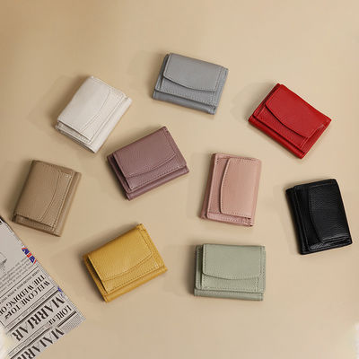 PU Leather Women Short Wallet with Multi Slot Card Holder and Girls Mini Coin Purse