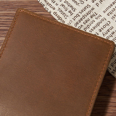Vintage Coin Purse Money Clip Genuine Cow Leather Wallets Open Closure Type Men Women