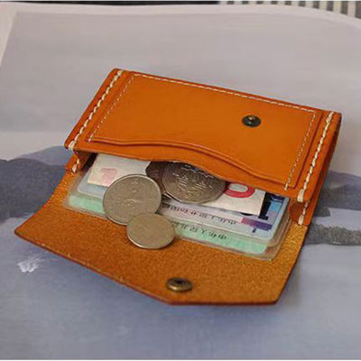 11.2cm*7.5cm*1.2cm Package Size Mens Wallet with Coin Pocket Handmade Genuine Leather
