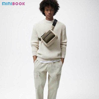 MINIBOOK Men's Multifunctional Waist Bag for Outdoor Activities and Travel PU Leather