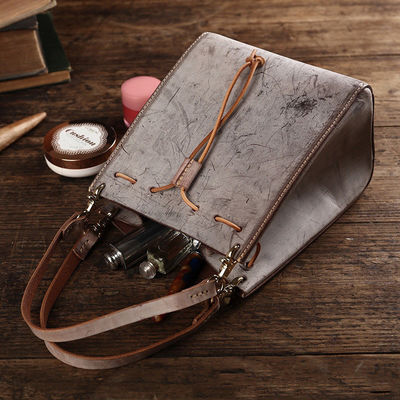 GENUINE LEATHER Vintage Forest-Style Top Layer Cowhide Shoulder Crossbody Bag for Women