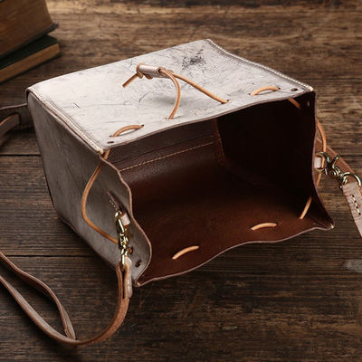 GENUINE LEATHER Vintage Forest-Style Top Layer Cowhide Shoulder Crossbody Bag for Women