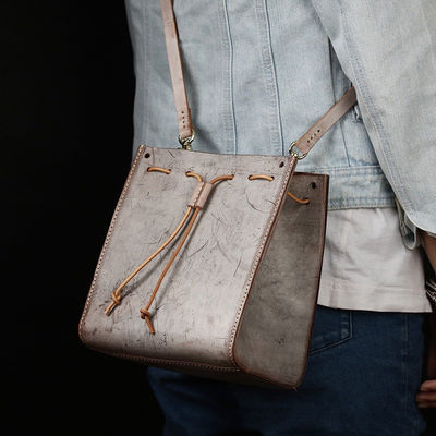 GENUINE LEATHER Vintage Forest-Style Top Layer Cowhide Shoulder Crossbody Bag for Women