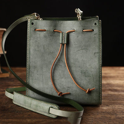 GENUINE LEATHER Vintage Forest-Style Top Layer Cowhide Shoulder Crossbody Bag for Women