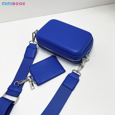 Custom Logo Men's Leather Sling Bag PU Leather Square Box Shape Purses Stylish Design