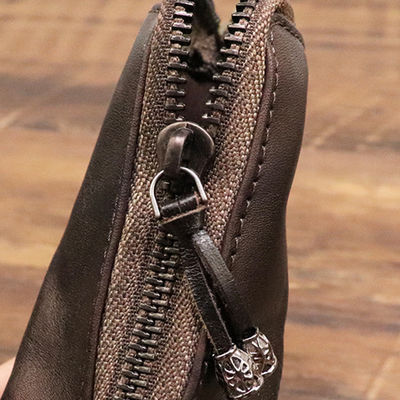 Vintage Cowhide Leather Keychain Coin Purse for Women Men Advantage-Low MOQ Mix Models