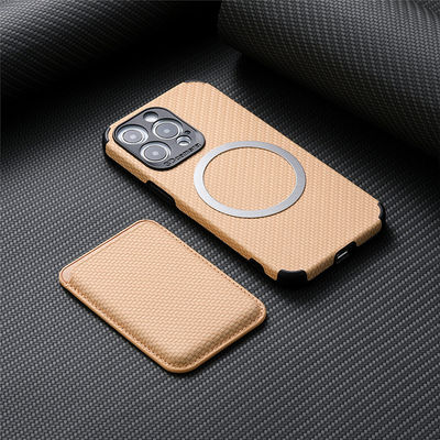 Luxury Business Wallet Case for iPhone 15 2 in 1 Detachable Card Holder PU Leather Cover