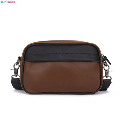 Daily Life MINIBOOK Man Crossbody Bag PU Leather Custom Leather Shoulder Bag Small Messenger Bag for Men