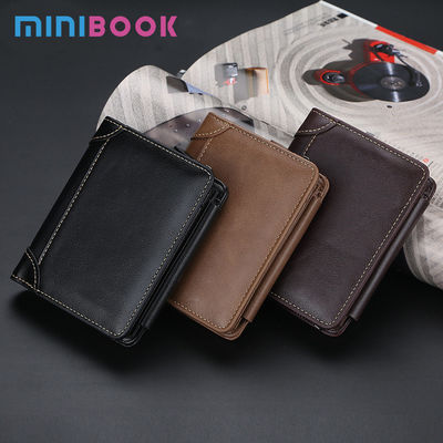 Trifold PU Leather Men's Purse Series Men's Wallets with Zipper Buckle and Coin Pocket