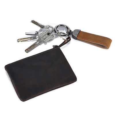 Daily Business Genuine Leather Mini Coin Purse Keychains Money Bag Men Key Pouch Credit Card Holder Wallet