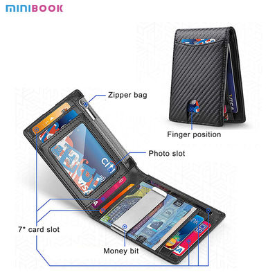 Genuine Leather Anti-Theft Customized Drawing Multi-Function RFID Wallet for Men