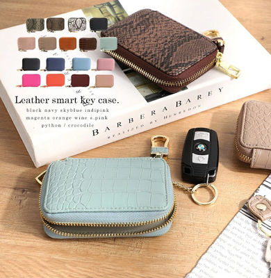 Mini Coin Purse Keychain Genuine Leather Woman Bag with Chain Sling Shoulder Strap