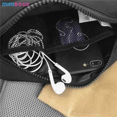Waterproof Durable Nylon Unisex Fashion Cross Body Sling Bag for Teenager Solid Color