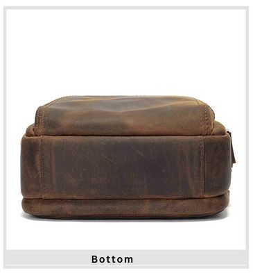 Retro Style Men's Messenger Bag in Brown Cowhide Leather for Chic and Functional Carry