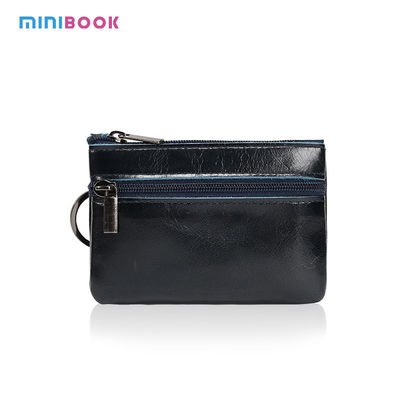 OEM ODM Leather Coin Purse with Keyring Custom Rectangle Card Holder Fashion Wallets