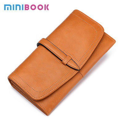 Leather Wallet Long Ladies Clutch Bag Purse for Fashionable Women Low MOQ