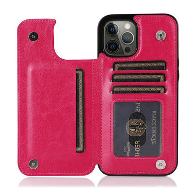 PU Leather Kickstand Phone Case Wallet with Card Slots and Lightweight Design