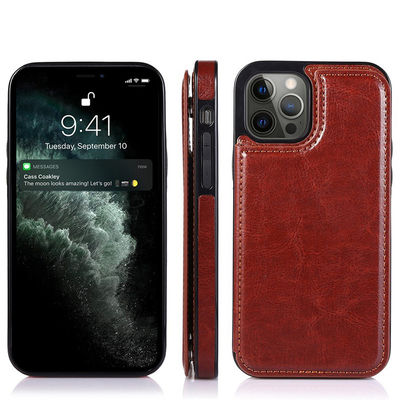 PU Leather Kickstand Phone Case Wallet with Card Slots and Lightweight Design