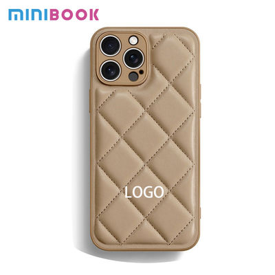 PU Lingge Winter Down Jacket Mobile Phone Cases for iPhone 15 Pro Max Lingge Material