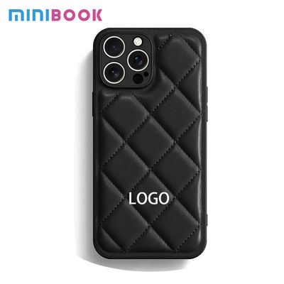 PU Lingge Winter Down Jacket Mobile Phone Cases for iPhone 15 Pro Max Lingge Material
