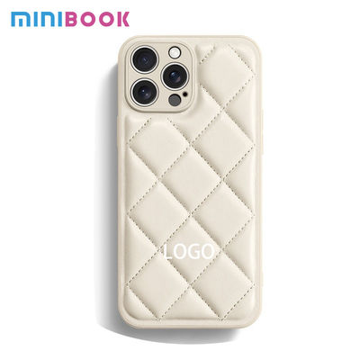 PU Lingge Winter Down Jacket Mobile Phone Cases for iPhone 15 Pro Max Lingge Material