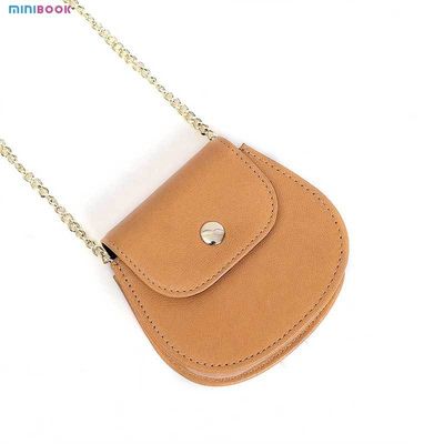 Retro Chain Genuine Cow Leather Mini Lipstick Bag for Women One Shoulder Crossbody