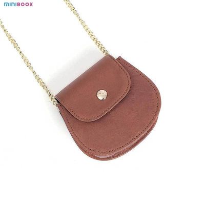 Retro Chain Genuine Cow Leather Mini Lipstick Bag for Women One Shoulder Crossbody