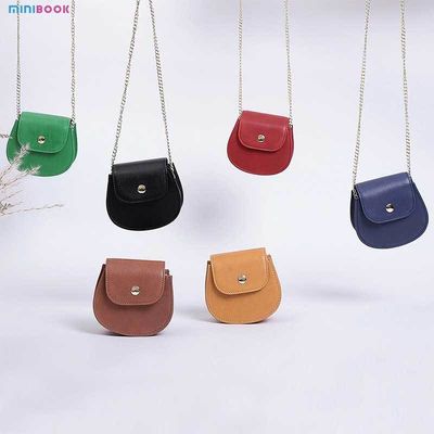Retro Chain Genuine Cow Leather Mini Lipstick Bag for Women One Shoulder Crossbody