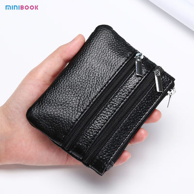 2023 Fashion Designer Bags Genuine Leather Coin Purse with Key Ring in Pure Colors
