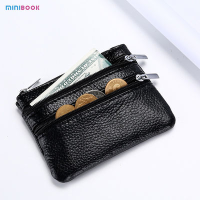 2023 Fashion Designer Bags Genuine Leather Coin Purse with Key Ring in Pure Colors