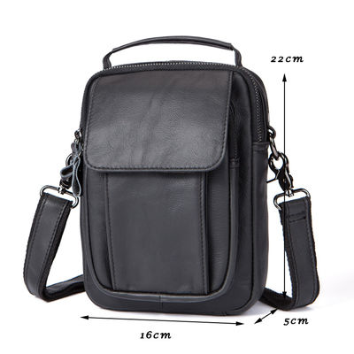 Genuine Leather Men Messenger Bag Vintage Style Calfskin Crossbody Shoulder Bag for Men