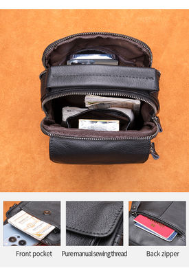 Genuine Leather Men Messenger Bag Vintage Style Calfskin Crossbody Shoulder Bag for Men
