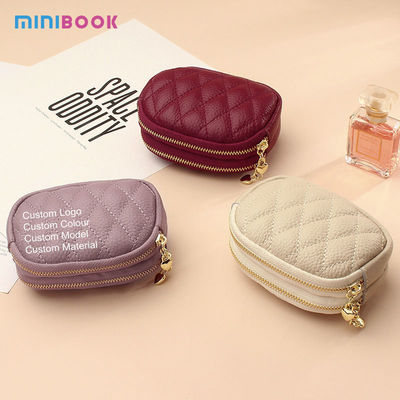 Minibook Ladies Wallets And Purse Women Key Chain Pouch Made of Genuine Cowhide Leather