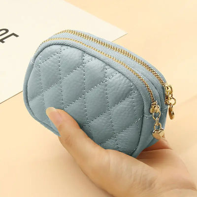 Minibook Ladies Wallets And Purse Women Key Chain Pouch Made of Genuine Cowhide Leather