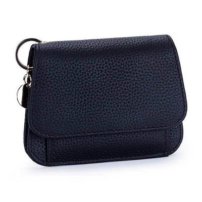 Business Candy Color Portable Wallet Genuine Leather Clutch Coin Purse for Girls