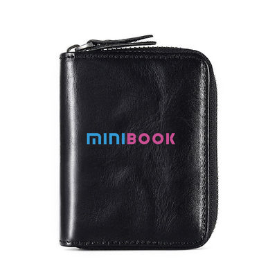 Unisex Coin Purse with Large Capacity and Rfid Blocking Zipper Closure in Leather