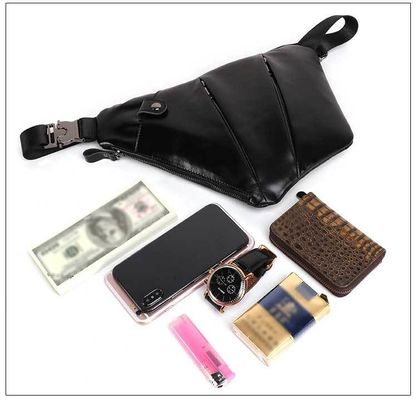 None Pattern Type Genuine Leather Minibook Crazy Horse Leather Messenger Bag for Man