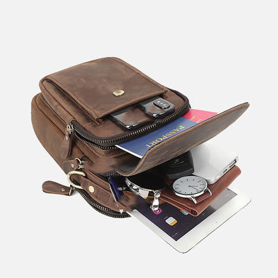 Designer Custom Logo Men'S Messenger Bag With Availiable Sample Genuine Leather
