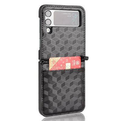 Shockproof Luxury Square Leather Phone Case For Samsung Galaxy Z Flip 4 Back Bumper