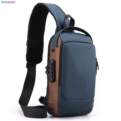 Daily Life Men's Motorcycle Bag with Password Lock Keep Your Belongings Safe and Organized