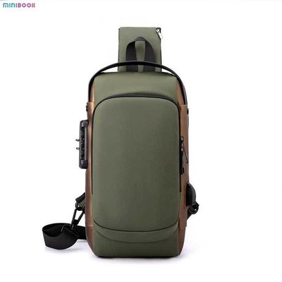 Daily Life Men's Motorcycle Bag with Password Lock Keep Your Belongings Safe and Organized