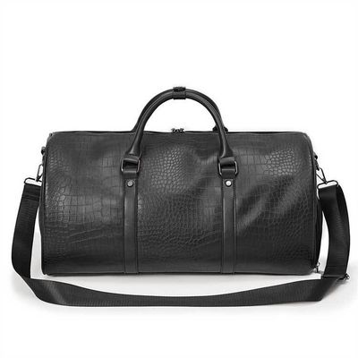 OEM / ODM Luxury Vegan Leather Crocodile Pattern Overnight Hand Bag for Men Custom Logo