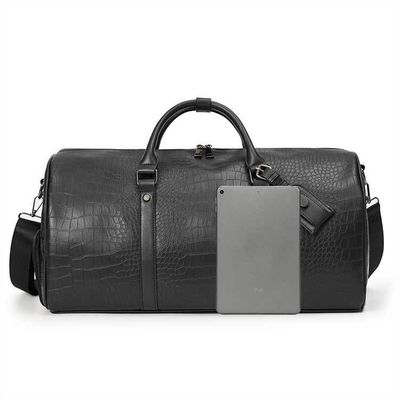 OEM / ODM Luxury Vegan Leather Crocodile Pattern Overnight Hand Bag for Men Custom Logo