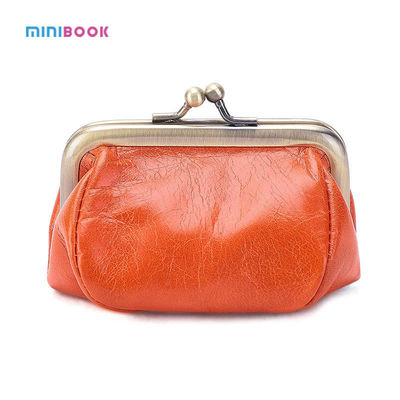 OEM ODM Acceptable Minibook Ladies Wallet With Handmade Leather And Gold Storage